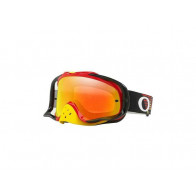 Oakley Crowbar Circuit Brille Schwarz Rot mit Iridium Glas