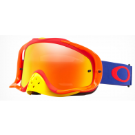 Oakley Crowbar Brille Blau Orange Rot mit Iridium Glas