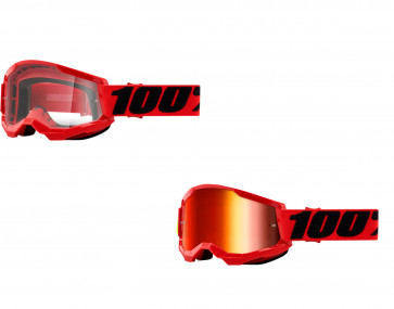 100% Strata 2 Brille Red Klar / Rot verspiegelt