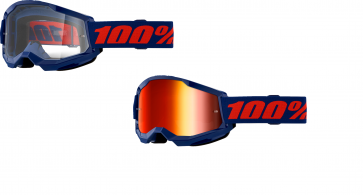 100% Strata 2 Brille Navy Klar / Rot verspiegelt