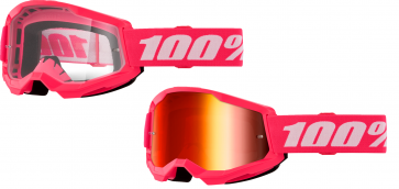 100% Strata 2 Brille Pink Klar / Rot verspiegelt