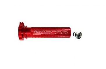 Scar Aluminium Gasgriffhülse Rot mit Lager Yamaha 250/450/400/426