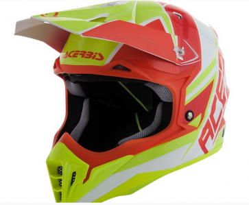 Acerbis Impact 3.0 Helm Rot, Neon Gelb