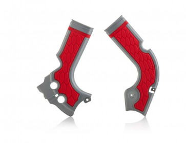 Acerbis X-Grip Rahmenschützer Silber/Rot Honda CRF 250 2014-2017 450 2013-2016