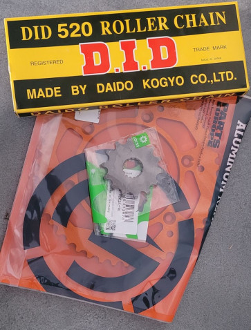 DID 428S 428NZ Kettenkit Orange KTM SX 85 / Husqvarna TC 85 / GasGas MC 85