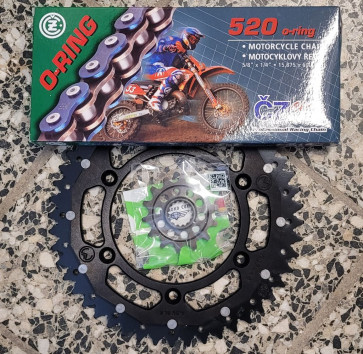 Dual O-Ring Kettenkit Schwarz KTM SX, SXF, EXC 125, 250, 300, 350, 450, 500, 525