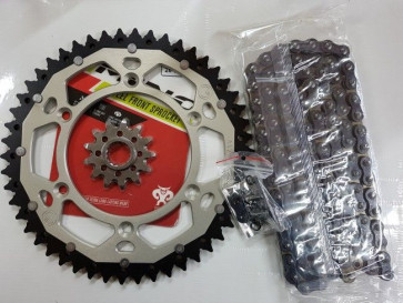 Dual O-Ring Kettenkit Silber Suzuki RM RMZ DRZ 125, 250, 450 