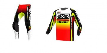 FXR Clutch Pro Combo (Hose + Shirt) Schwarz Weiß Neongelb 36/L