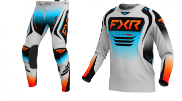 FXR Podium Combo (Hose + Shirt) Grau Sky Orange 2025