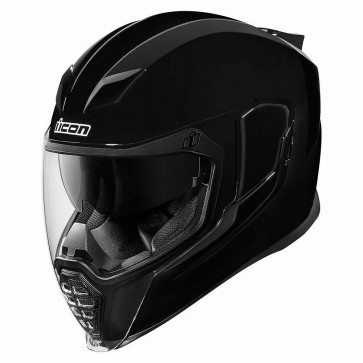 Icon Airflite Rubatone Integralhelm Glänzend Schwarz 