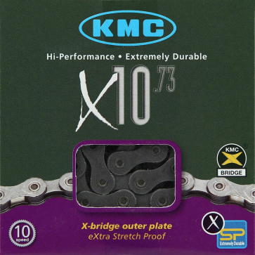 KMC Kette X10.73 114 Glieder Grau 1/2''x11/128'' Shimano Campagnolo SRAM 