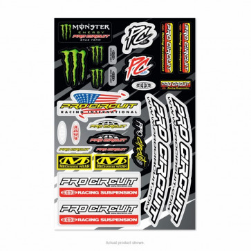 Pro Circuit Monster Energy Aufkleber Set. 
