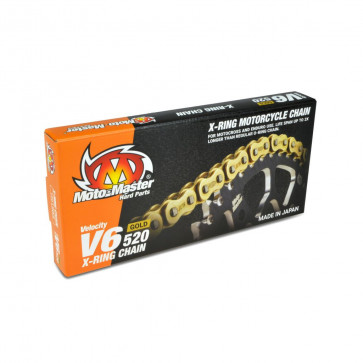 Moto-Master V6 X-Ring Kette 520 120 Glieder Gold 