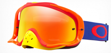 Oakley Crowbar Brille Blau Orange Rot mit Iridium Glas
