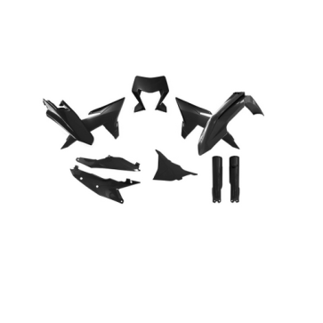 Rtech Full Plastik Kit Schwarz für KTM EXC, EXC-F TBI 250, 300, 350, 450, 500 2026-