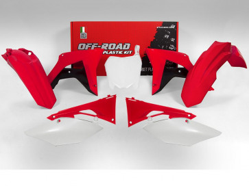 Racetech Plastik Kit Rot Weiß Honda CRF 250R 2018-2021 / CRF 450R 2017-2020