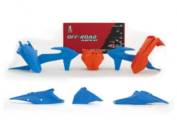 Racetech Plastik Kit Orange - Blau KTM SX, SXF 125, 150, 250, 350, 450 2019- 