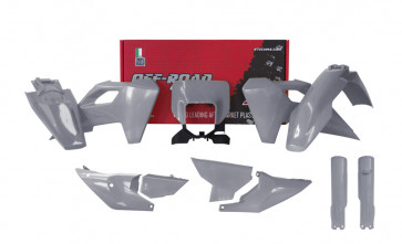 Rtech Full Plastik Kit mit Lampenmaske Grau für Husqvarna TE, FE 250, 300, 350, 450, 501 2024-