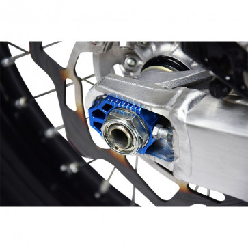 Scar Achsblöcke Blau Kawasaki KX KXF 125, 250, 450 2003- 
