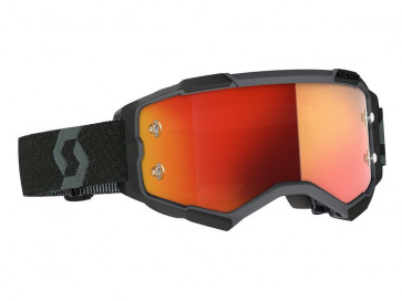 Scott Fury Brille Schwarz - Orange verspiegelt 