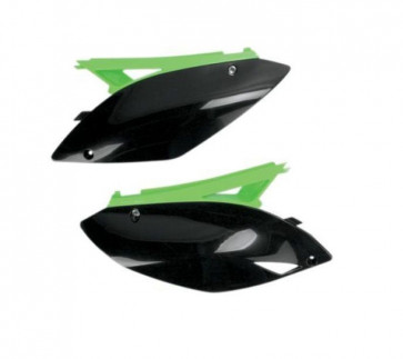 Seitenteile Schwarz/Grün Kawasaki KXF 250 2009-2012 / KXF 450 2009-2011