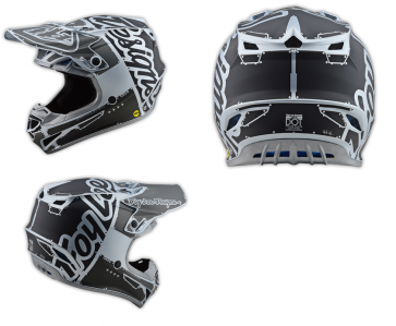 TLD Troy Lee Designs SE4 Helm Silber