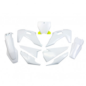 UFO Plastik-kit Weiß Husqvarna TC, FC 125, 250, 350, 450 2019-2022