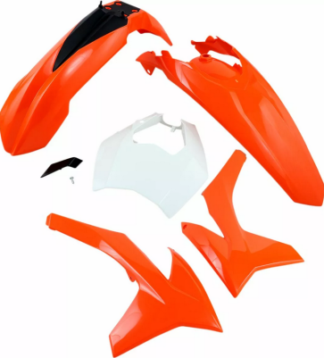 UFO Full KTM Plastik-Kit mit Lampenmaske EXC 125 250 300 350 450 500 2012-2013 OEM
