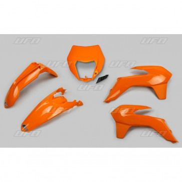 UFO KTM Plastik-Kit mit Lampenmaske EXC 125 250 300 350 450 500 2014-2016 Orange