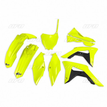 UFO Plastik Kit KOMPLETT Neon Gelb Honda CRF 450 2017-2020 / 250 2018-2021
