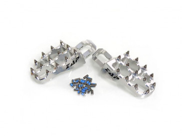 Zap E-Peg Fußrasten Silber für Honda CR CRF 125, 250, 450 2002- 