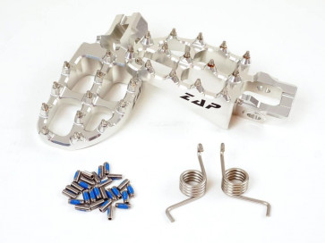 Zap E-Peg Fußrasten Silber KTM SX,SXF 125, 150, 250, 350, 450 2016-2022 / EXC 2017-2023