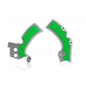 Acerbis X-Grip Rahmenschützer SIlber/Grün Kawasaki KXF 450 2009-2018