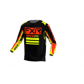 FXR Clutch Pro MX Jersey Schwarz Neongelb Rot 3XL / 4XL