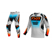 FXR Podium Combo (Hose + Shirt) Grau Sky Orange 2025