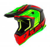 Just1 J38 Motocross Enduro Helm Blade Rot - Lime - Schwarz Matt