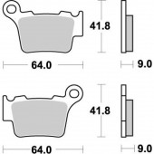 Moto-Master Bremsbeläge Nitro Hinten KTM SX, SXF 2003- / EXC 2004- / Husqvarna 2014- 