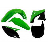 Racetech Plastik Kit Kawasaki KXF 250 2009-2012 Schwarz Grün