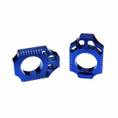 Scar Achsblöcke Blau Yamaha YZ 125, 250 / WRF 250, 450 2002- 