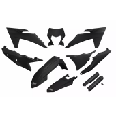 UFO KTM Plastik-Kit mit Lampenmaske EXC TBI 125 150 250 300 350 450 500 2024- Schwarz