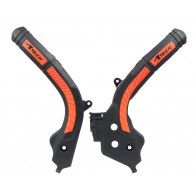 RTech Grip Rahmenschützer Schwarz-Orange KTM SX, SXF 2016-2018 / EXC, EXC-F, TPI 125, 250, 300, 350, 450, 500 2017-2019