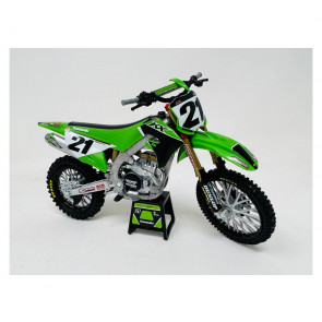 Miniatur 1:12 Kawasaki KXF 450 Jason Anderson #21 Kinder Spielzeug Motorrad