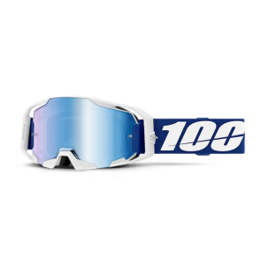100% Armatic Brille Weiß Blau verspiegelt