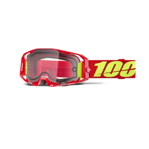 100% Armatic Brille Enduro Rot mit Dual Glas