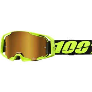 100% Armatic Brille Neongelb gold verspiegelt