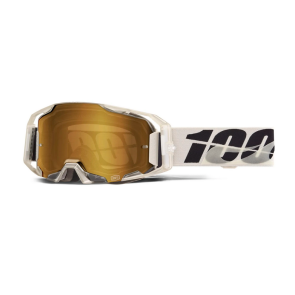 100% Armatic Pitch Brille Weiß Gold verspiegelt