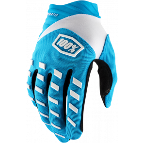 100% Airmatic Handschuhe Blau Weiß