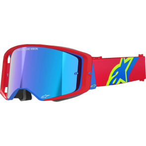 Alpinestars Supertech Corp Brille Rot Blau verspiegelt