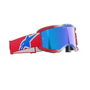 Alpinestars Vision 5 Corp Brille Rot Weiß Blau verspiegelt
