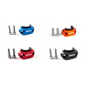 AWORKX Halter für Brems- und Kupplungsarmatur Armaturhalterung Schwarz Orange Blau Rot